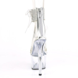 Pleaser ADORE-727RS Ankle Cuff Silver High Heels Shoes