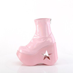 Demonia DYNAMITE-100 Rose Hologram Platform Wedge Boots