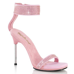 Fabulicious CHIC-40 Rose Ankle Strap Steel Heel Sandal