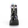 Demonia DYNAMITE-101 Black Patent Mirror Vegan Sale