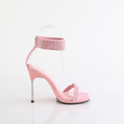 Fabulicious CHIC-40 Rose Ankle Strap Steel Heel Sandal