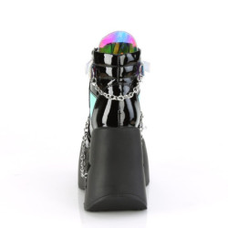 Demonia DYNAMITE-101 Black Patent Mirror Vegan Sale