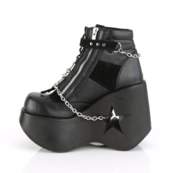 Fabulicious CHIC-40 Purple Ankle Strap Steel Heel Sandal
