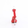 Fabulicious CHIC-40 Red Ankle Strap Steel Heel Sandal