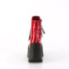 Demonia DYNAMITE-106 Red Patent Platform Wedge Boots