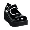 Demonia SPRITE-01 Black White Maryjane Platform Shoes