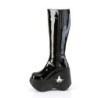 Demonia DYNAMITE-218 Black Glitter Platform Wedge Boots