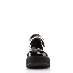 Demonia SPRITE-01 Black White Maryjane Platform Shoes