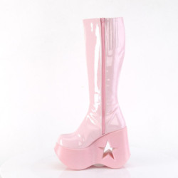 Demonia DYNAMITE-218 Rose Glitter Platform Wedge Boots