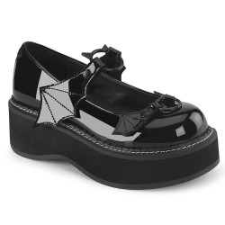 Demonia EMILY-23 Black Patent Platform Women Shoes
