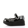 Demonia SPRITE-01 Black White Maryjane Platform Shoes