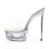 Pleaser ECLIPSE-601 Clear Stiletto Spike Heeled Mules