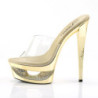Pleaser ECLIPSE-601DM Transparent Gold Chrome Sale Women