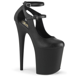 Pleaser FLAMINGO-850 Black Exotic Pole Dance High Heels