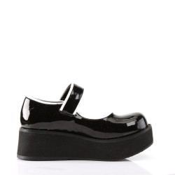 Demonia SPRITE-01 Black White Maryjane Platform Shoes