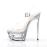 Pleaser ECLIPSE-608 Clear Stiletto Spike Heeled Sandals