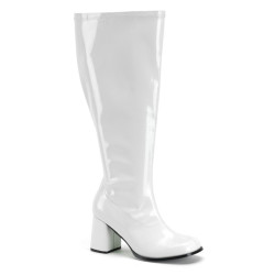 Funtasma GOGO-300X White Gogo Wide Calf Boots