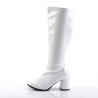 Funtasma GOGO-300X White Gogo Wide Calf Boots