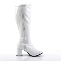 Funtasma GOGO-300X White Gogo Wide Calf Boots