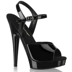 Fabulicious SULTRY-609 Black Patent Sale Women