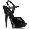 Fabulicious SULTRY-609 Black Patent Sale Women