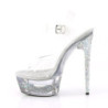 Pleaser ECLIPSE-608GT Transparent Silver Glitter Sale
