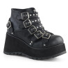 Demonia SCENE-30 Black Vegan Ankle High Platform Boots