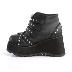 Demonia SCENE-30 Black Vegan Ankle High Platform Boots