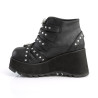 Demonia SCENE-30 Black Vegan Ankle High Platform Boots