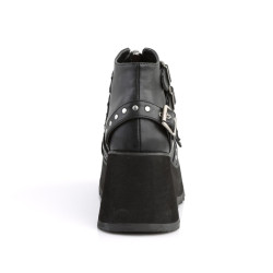 Demonia SCENE-30 Black Vegan Ankle High Platform Boots