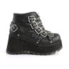 Demonia SCENE-30 Black Vegan Ankle High Platform Boots