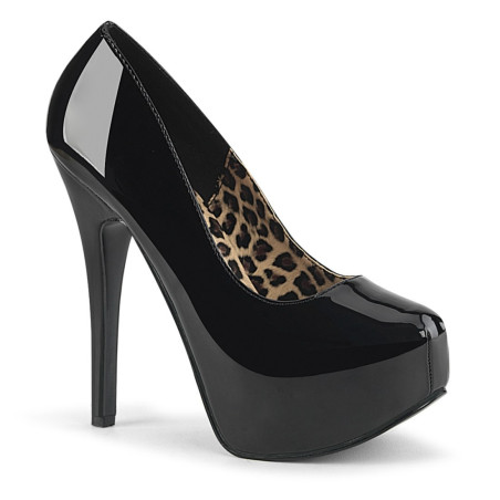 Bordello TEEZE-06 Patent Platform Burlesque Pumps