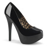Bordello TEEZE-06 Patent Platform Burlesque Pumps