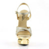 Pleaser ECLIPSE-619G Gold Stiletto Spike Heeled Sandals