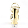 Pleaser ECLIPSE-619G Gold Stiletto Spike Heeled Sandals