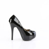 Bordello TEEZE-06 Patent Platform Burlesque Pumps