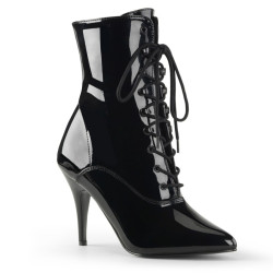 Pleaser VANITY-1020 Black Patent Ankle High Boots Women