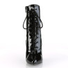 Pleaser VANITY-1020 Black Patent Ankle High Boots Women