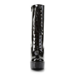 Pleaser ELECTRA-1020 Black Patent Women's Ankle Boots