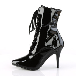 Pleaser VANITY-1020 Black Patent Ankle High Boots Women