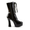 Pleaser ELECTRA-1020 Black Patent Women's Ankle Boots