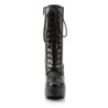 Pleaser ELECTRA-1020 Black Vegan Leather Ankle Boots