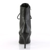 Pleaser VANITY-1020 Black Vegan Leather Ankle Boots