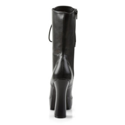Pleaser ELECTRA-1020 Black Vegan Leather Ankle Boots