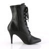 Pleaser VANITY-1020 Black Vegan Leather Ankle Boots