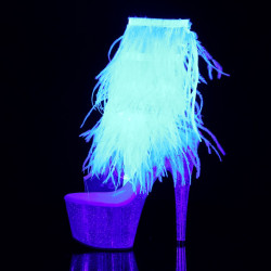 Pleaser ADORE-1017MFF Transparent White Feathers