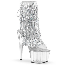 Pleaser ADORE-1017SQF Transparent Silver Hologram Sale