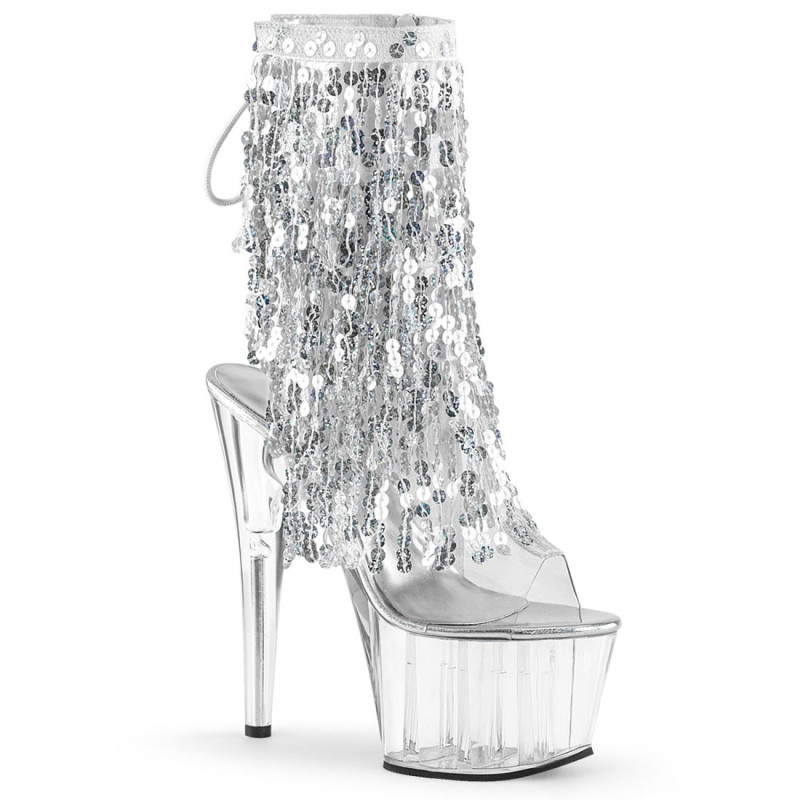 Pleaser ADORE-1017SQF Transparent Silver Hologram Sale Pleaser ADORE-1017SQF Transparent Silver Hologram Sale