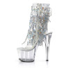 Pleaser ADORE-1017SQF Transparent Silver Hologram Sale