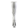 Pleaser ELECTRA-2000Z White Vegan Chunky 70s Abba Boots